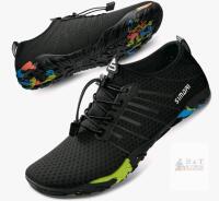 SIMARI WP002-208 Unisex Water Shoes, EU 39, Black with Multicolor Sole Accents