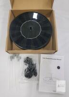 Solar-Powered Water Fountain Pump Kit, Model VS-FDP-CA-12513a, 1.4W, 35.2 GPH Flow Rate