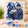 35 x 35 cm Gnome & Floral Diamond Painting Kit