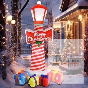 New** 5.9-foot (approx. 180 cm) Christmas inflatable- illuminated lighthouse * Product photo example- product is different than shown and value branded