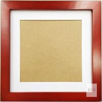 NEW 8x8 Picture Frames with 6x6 Opening Mat. 8x8 Red Square Photo Frame Matte. Solid Wood The Tabletop or The Wall.