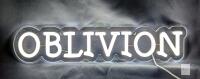 New 16.5" Across OBLIVION LED Neon Sign, USB-Powered, Adjustable Brightness Levels, Includes Chain For Hanging