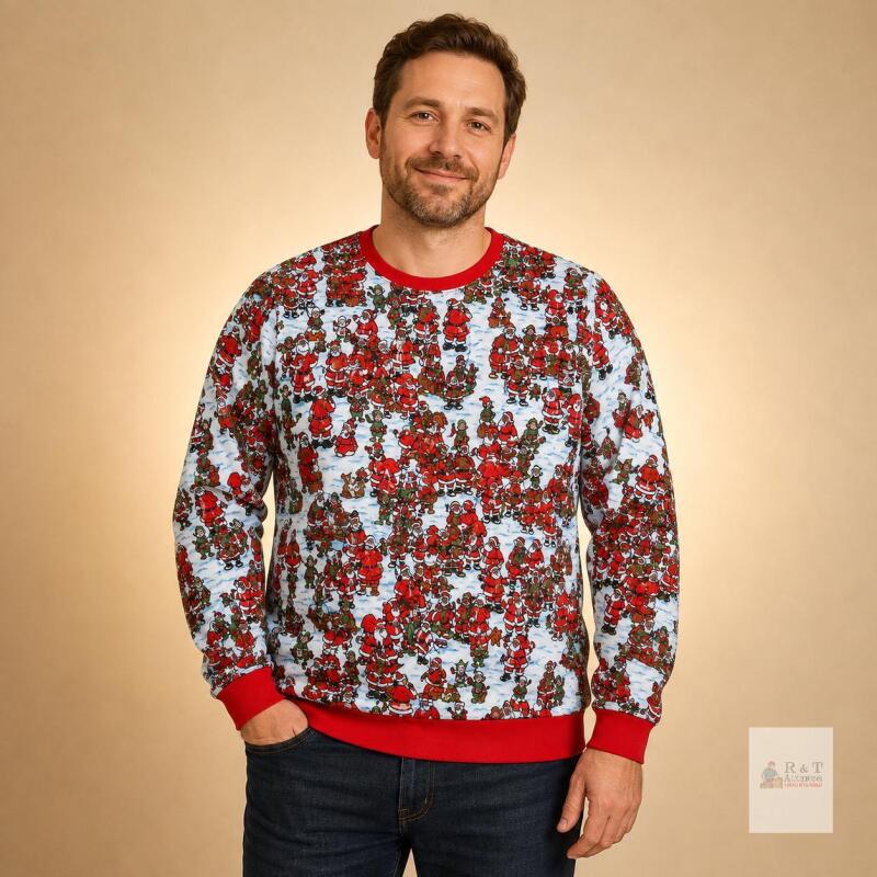 New Size L Ugly Christmas Sweater Crewneck Pullover Holiday Party Sweatshirt,