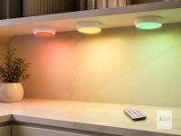 New Totahow LED Puck Lights Battery Operated with Remote, 3 Pack 13 Colors Changeable LED Under Cabinet Lights,Stick on Lights with Dimmer and Timer with remote