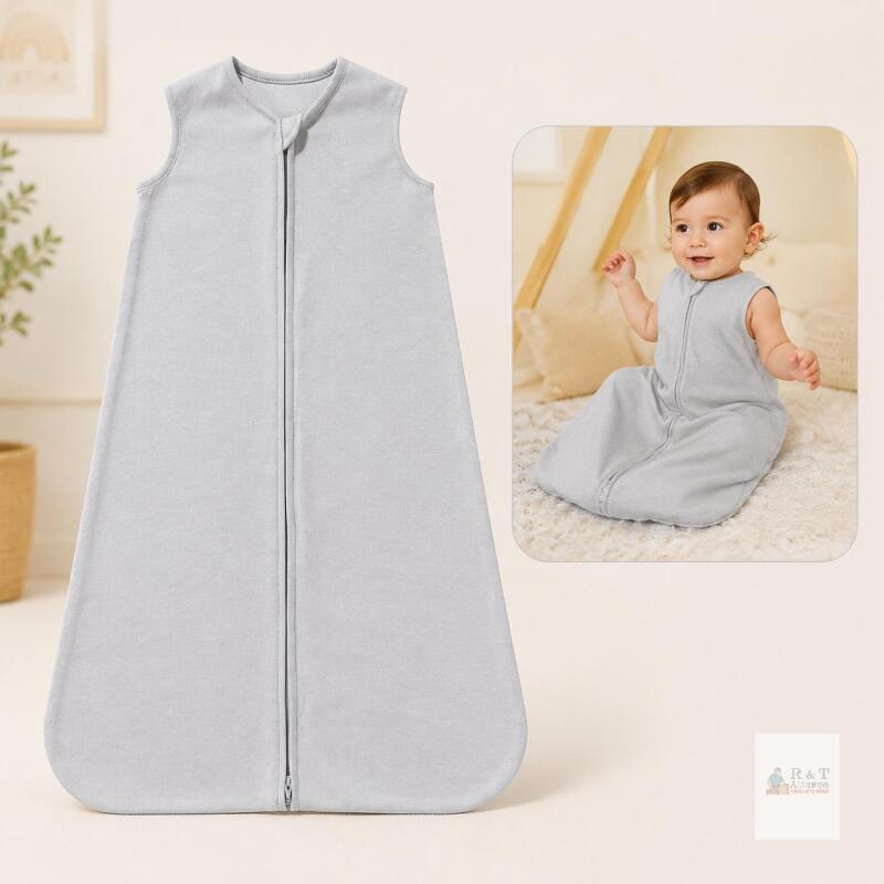 New DaysU 0-6 months Cotton Baby Sleep Sack, Baby Sleeping Bag with Two-Way Zipper