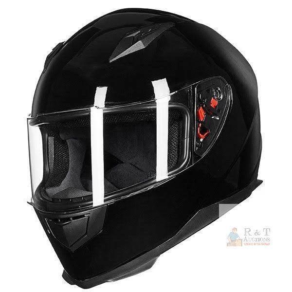 New ILM-313 Full Face Motorcycle Helmet, Gloss Black, Size XL, DOT Certified- Second image for fun only.