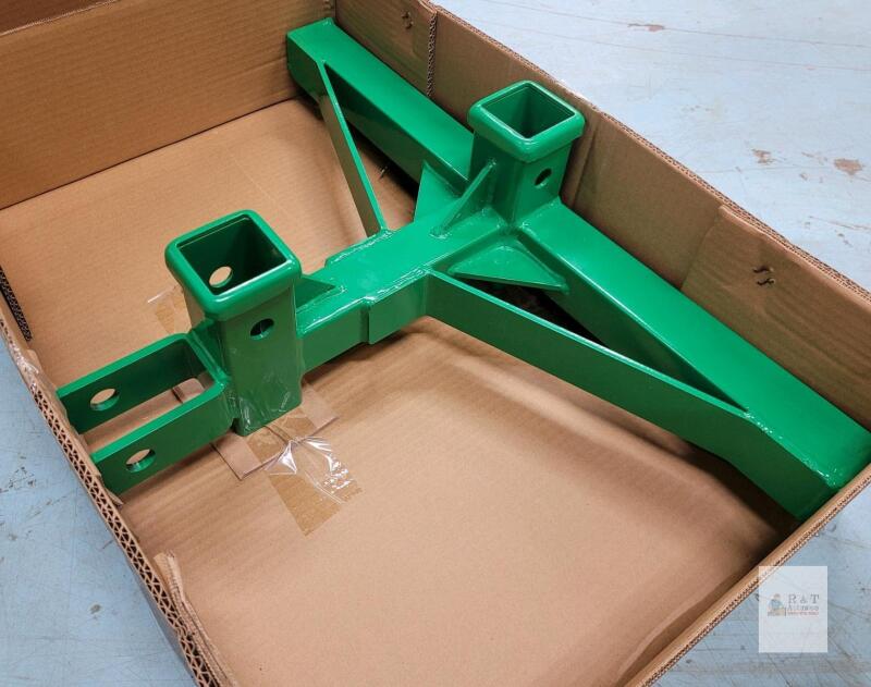 Category 1 3-Point Hitch Receiver Adapter, 2-Inch Heavy Duty Steel, Green Powder Coat