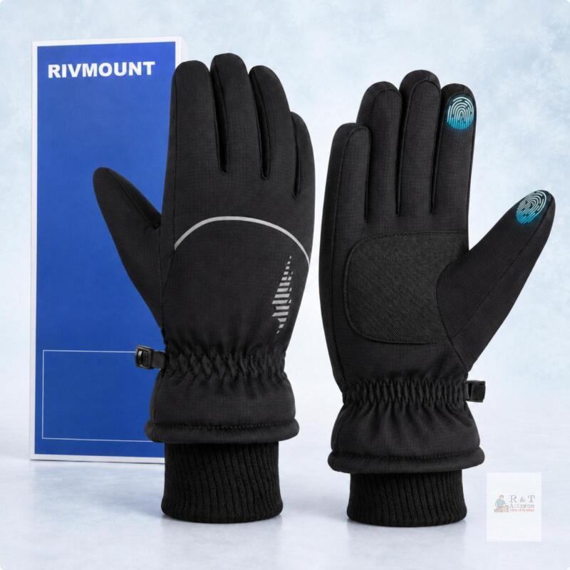 NEW Small Rivmount Waterproof Thermal Touchscreen Winter Gloves &ndash; Black