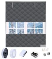 VAIMOR Thermal Insulated Window Curtain, 75x79 in., Dark Gray, Roll-up Design