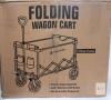 Hikenture Folding Wagon Cart, 150kg Capacity, 140L, 360&deg; Wheels, Steel Frame, No Assembly - 3
