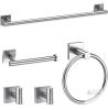 DUMDER 5-Piece Brushed Nickel Bathroom Hardware Set, 23.6" Towel Bar, 304 Stainless Steel