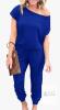 PrettyGarden Off Shoulder Blue Jumpsuit, XL, Short Sleeve Drawstring Waist Romper