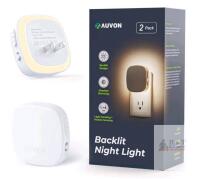New no box, AUVON N001A 2-Pack LED Night Light, 1.5W, 2700K, Motion & Light Sensor, Dimmable, Plug-in