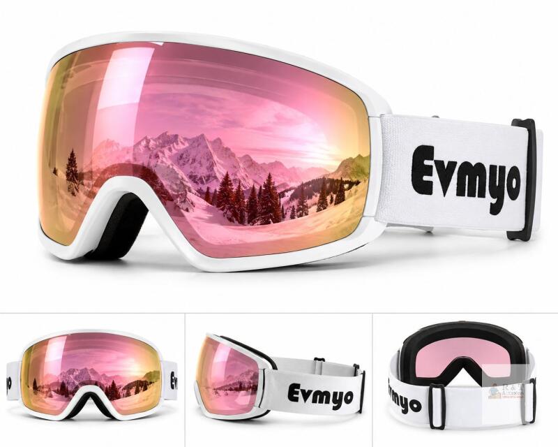 NEW Evmyo ski/snowboard goggles with storage bag,