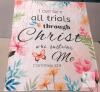 Inspirational Christian Throw Blanket - 50"x60" Floral, "Christ Sustains Me", 2 Corinthians 12:9