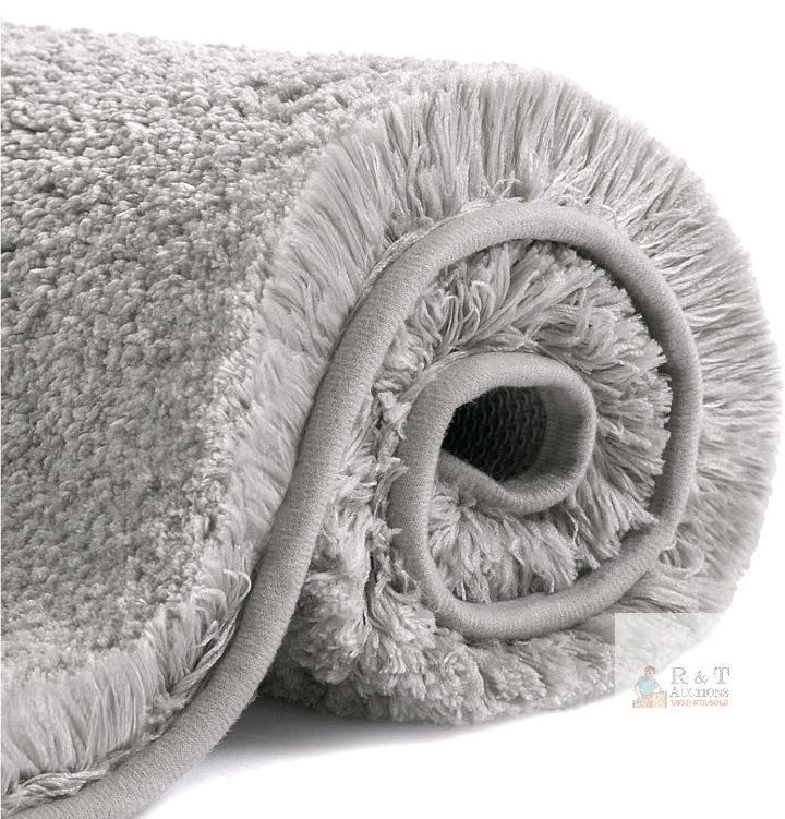 VANZAVANZU Bath Mat 20"x32", Dark Gray, Microfiber, Non-Slip Backing, New, SKU X001XCNGJ7