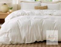 Bedsure GentleSoft&trade; Microfiber Duvet Cover Set, King Size, White, Includes 1 Duvet Cover and 2 Pillow Shams