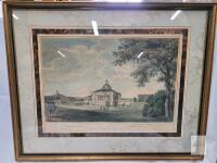 William Woollett Engraving (?), Earl of Westmoreland&rsquo;s Villa, Kent, Framed, c. 1770s, 28"x20"
