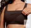 CRZ YOGA Butterluxe Square Neck Built-In Bra Tank, Size L, Dark Brown - 3