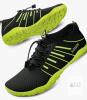 SIMARI Water Shoes, Black and Neon Green, Unisex, Quick-Dry, Non-Slip, Breathable Fabric