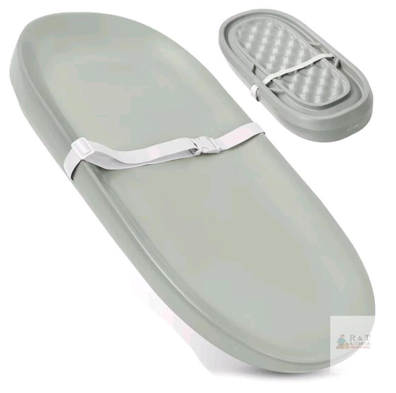 Jool Baby Waterproof Contoured Changing Pad, Gray, 30.8" x 15.75" x 3.25", Non-Slip Base