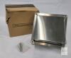 4-Inch Stainless Steel Wall Vent Cover, Brushed Finish, With Screws, Hooded Gravity Damper