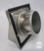 4-Inch Stainless Steel Wall Vent Cover, Brushed Finish, With Screws, Hooded Gravity Damper - 2