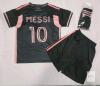 Lionel Messi Inter Miami 2023 Youth Jersey Kit #10 Shirt Shorts Socks, Black/Pink, XBTO Sponsor - 2
