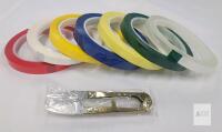 Colored Craft Tape 6-Pack (Red/White/Yellow/Blue/Green/Clear) with 4" Steel Thread Snip