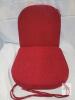 Red Chair Cushion Set with Non-Slip Backing and Fabric Ties New - Set of 2 , 18"&times;18"&times;2 &frac14;"