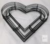 10 Inch Heart-Shaped Wire Wreath Forms, Black, Set of 4, Steel, for Crafts and Decor, - 3