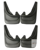 Universal Fit Black Plastic Mud Flaps &ndash; Set of 4, Approx. 15" x 12"
