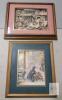 Framed 3D Relief Art Prints: "Star of Wonder" & European Market Scene