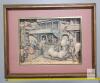 Framed 3D Relief Art Prints: "Star of Wonder" & European Market Scene - 2