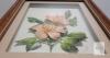 Handcrafted 3D Paper Tole Framed Floral Art 1995, Pink and Blue Flower Basket, Signed by Molly - 3