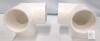 LESSO 2" PVC Slip Elbow & Tee Pipe Fittings, White, ASTM SCH 40, Lot of 2