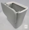Wall-Mounted Plastic Trash Can 3 Gal, Flip Top Lid, Adhesive Mount, Gray, Bag Holder Included - 2