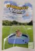 87" Foldable Pet Pool with Sprinkler, Blue, PVC with Reinforced PP Panels - 3