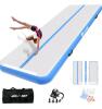 AKSPORT 10ft Inflatable Air Track Mat &ndash; Blue/Gray, 1000D Drop Stitch PVC, Includes Pump & Accessories