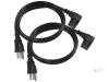 3' NEMA 5-15P to IEC C13 Right Angle Computer Power Cord 2-Pack, 10A 125V, UPC 755704189581