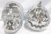 Mirrored Mosaic Skull and Jack-o&rsquo;-Lantern Halloween Ornaments &ndash; Set of 2, 6-Inch Each