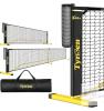 TyrSen 2-in-1 Portable Pickleball Net System, 11 ft & 22 ft Lengths, Frost-Coated Steel Frame