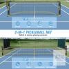 TyrSen 2-in-1 Portable Pickleball Net System, 11 ft & 22 ft Lengths, Frost-Coated Steel Frame - 4