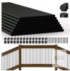 HYPERGIANT 105 Pack 32" Aluminum Deck Balusters, 0.75" Round, Black, Includes Connectors & Screws