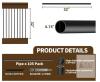 HYPERGIANT 105 Pack 32" Aluminum Deck Balusters, 0.75" Round, Black, Includes Connectors & Screws - 2