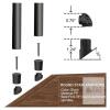 HYPERGIANT 105 Pack 32" Aluminum Deck Balusters, 0.75" Round, Black, Includes Connectors & Screws - 3