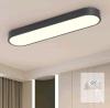 Linear Modern LED Ceiling Light, 25.6in Black, Dimmable, 36W, Remote, CCT 3000&ndash;6000K
