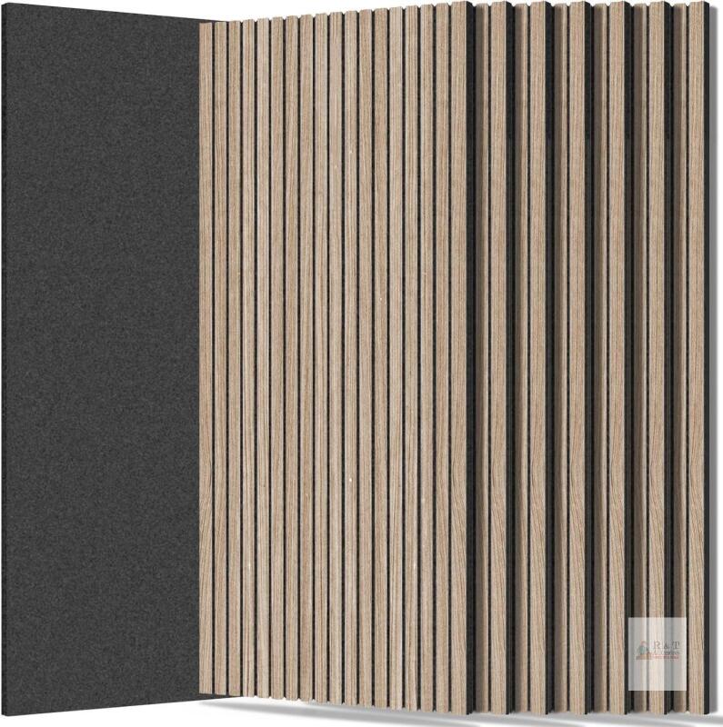 New RITOLLO 8 Packs Acoustic Panel 47.2"&times;23.6" Sound Absorbing Slat Wall Panels for Interior Wall Decor, Home, Studio and Office(Walnut) Retail $120+