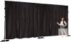As New Extra Wide Two Layers One Piece Trade Show Booth Backdrop, Black, 25x8ft