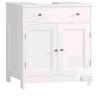TEENFON CNYSQ033W Pedestal Sink Storage Cabinet, White, 23.6&rdquo; W x 11.8&rdquo; D x 25.6&rdquo; H